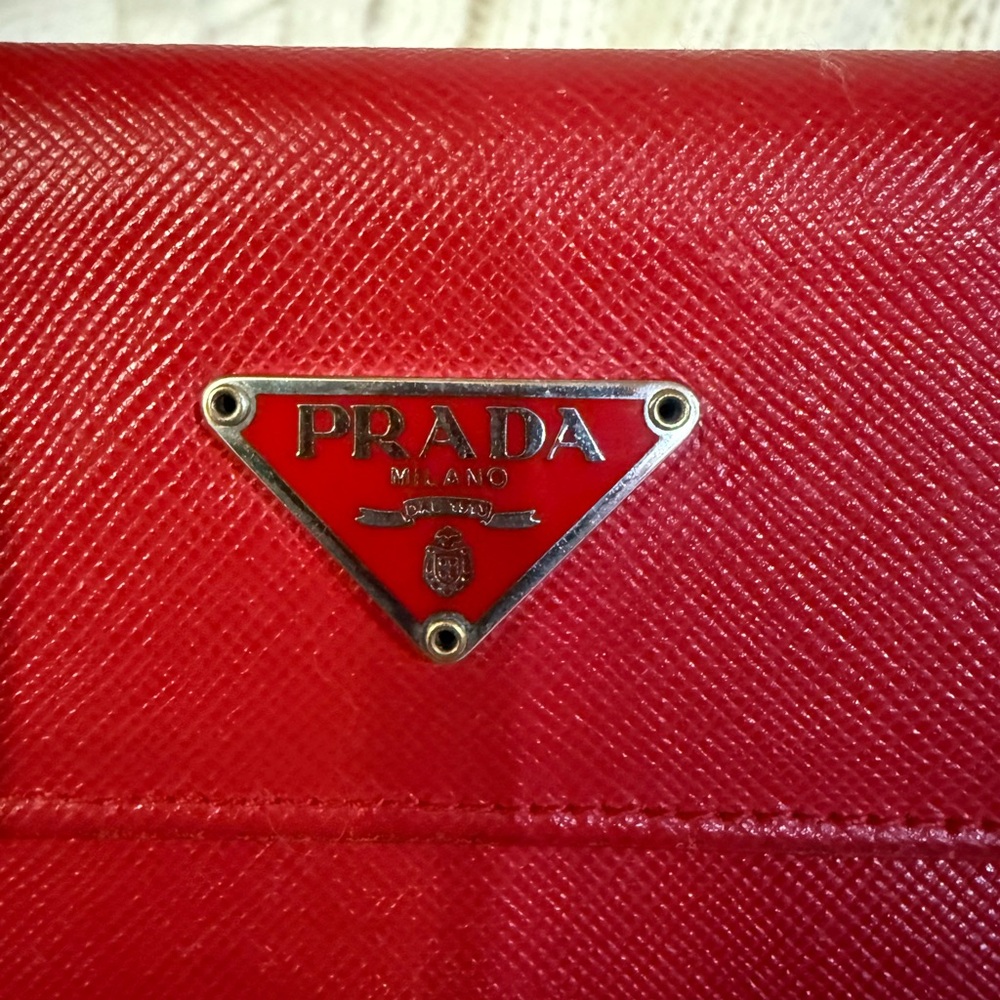 Prada Red Saffiano Leather Wallet - Picture 13 of 13